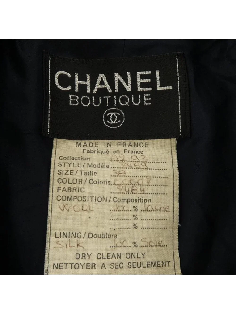 Chanel Vintage Suit Navy